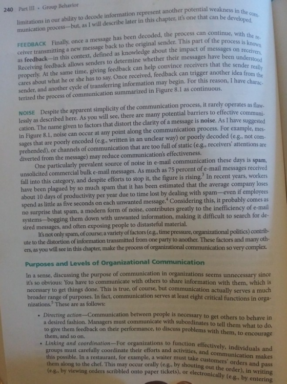 limitations in our ability to decode information represent another potential w munication process-but, as I will describe lat