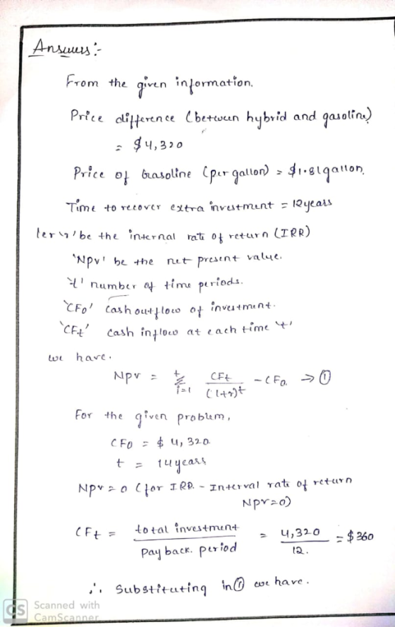 Ansuurs rom the aiven inormation. Price dlisHeenee Cberoun hbrid and gauoltin) Price o basoline Cpr qalton) - i.siqaton Time