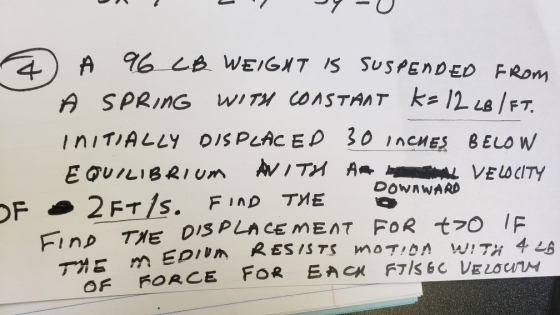 4 PIT THE DISPLACE MENT FOR t 0 IF OF FORCE FOR EA FTIS&C VELOC