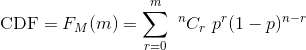 CDF F(m) C, p(1-p)