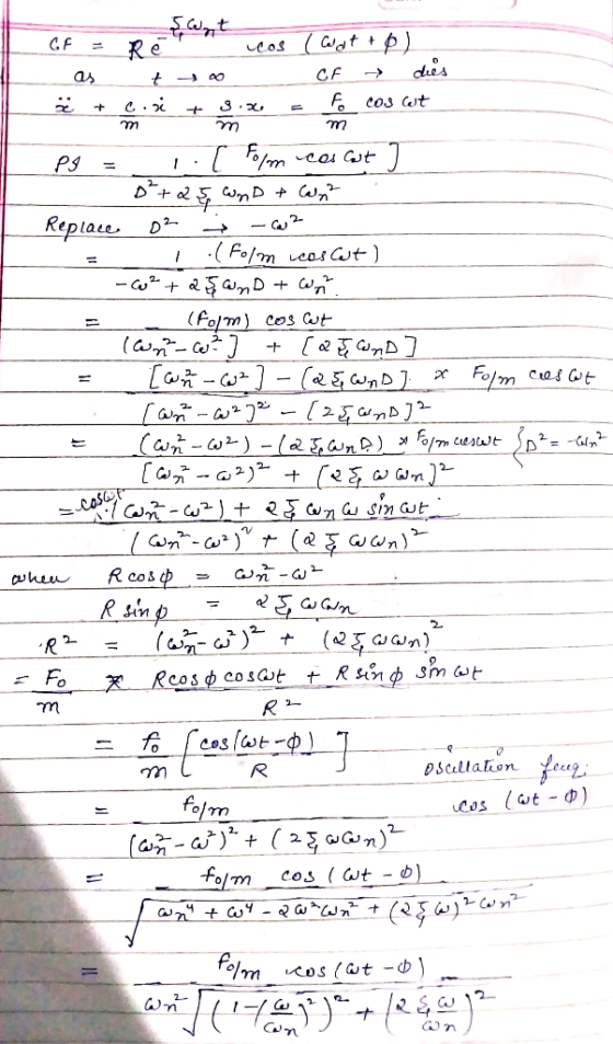 nt R e cos (adt +p). dies CF CF as cos wt 3 m m cas Gut PS - Reptaee D -(Fo/m casGut) (Folm) cos C>t Fo/m Cas t - estat R cos