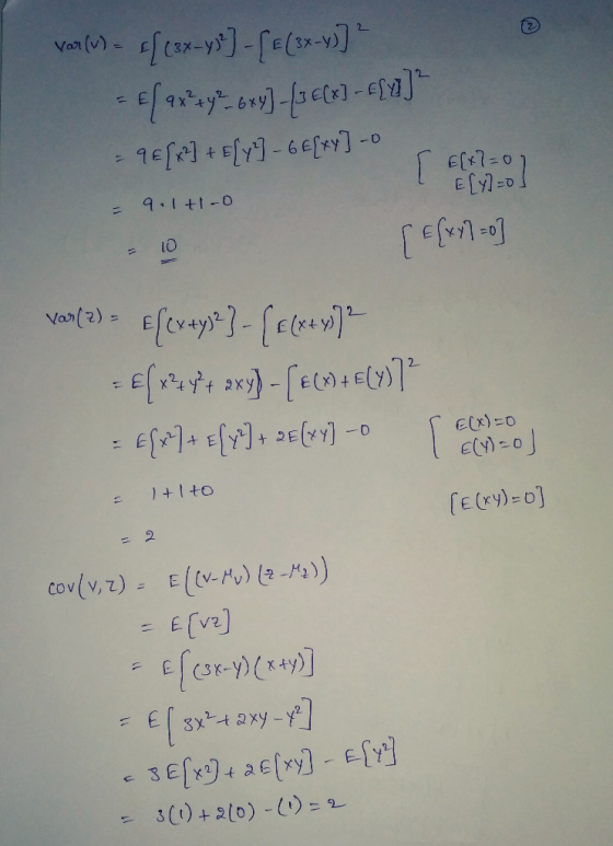 Vor (v)E 2 10 E(y)-o +1to 2 E [v) 2.