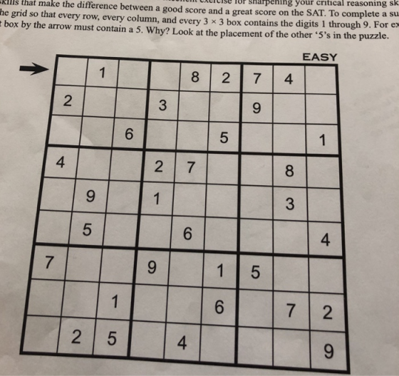 ening your critical reasoning sk lls that make the difference between a good score and a great score on the SAT. To complete