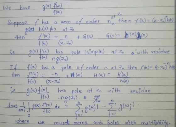 bave We fa) at then fe)=-zhe of order Suppose fhas 3ero a at 2 G)=22) then 3-20) with residue f) has pole (simple) at z at 2,
