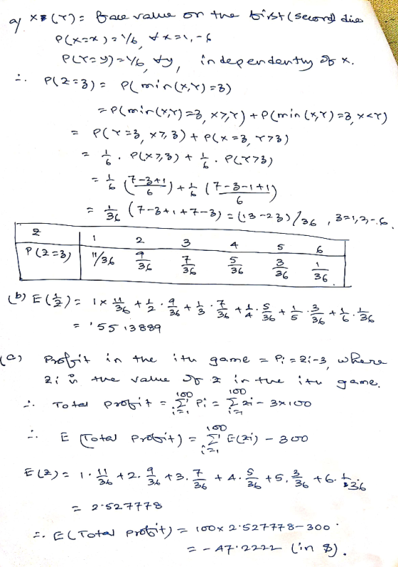 fn dependent P(23) PLmin)=3) P 3-23)/36 3-,2-6 36 2. 4 3 36 36 E2 . S 2 36 36 e . 2 553 889 Protit Ko Ahe 3ame ym Eーそこと game