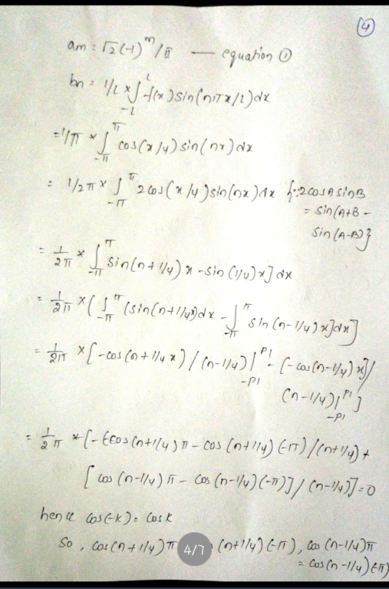- IT Sin (a-) 하.sin(ntly).-Sm(リv)1] dX ˊ吉厅7(-т (sin(n+//pidWmSin(n-リu)xp) -174 -PI Cn-W)凸 Cos-1T)