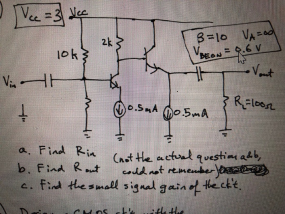 Ve 3 Jee 8=10 2k 5 1ok BEON Vt V H REloon o.SmA o5mA a, Find Rin (nst the actral vesti akb cadd nat remenberaae c. find the s
