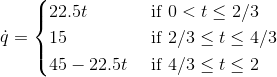İf 0 < t < 2/3 if 2/3 < t < 4/3 if 4/3 StS2 22.5t 45 - 22.5t