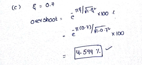 (c) OVer shoot TT CO 7) V-o 7 4.599 .