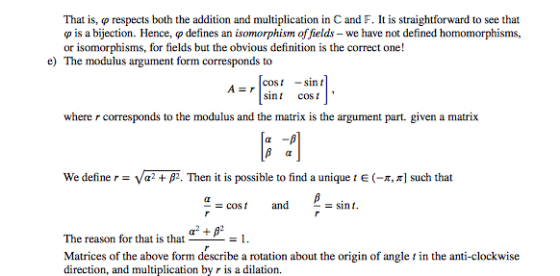 That is, p respects both the addition and multiplication in C and F. It is straightforward to see that p is a bijection. Henc