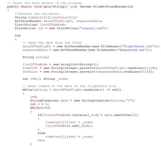 // Start the main method of the program public static void main (String[] arg) throws FileNotFoundException /Declare the vari