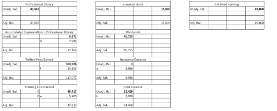 Retained eaming Professional Library common stock Unadj. Bal. 30,565 Unadj. Bal. 15.000 49,800 Unadj. Bal. Adj. Bal Adj. Bal