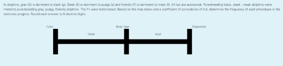 in dolphins, gray [G) s dominant to black (g Sleek 〔S) ls dominant to pudgy s) and friendly闩is dominant to mean lf). All loci