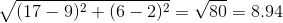 /(17-9)2 + (6-2)--V80-894