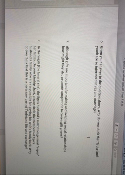 2 of 2) Given your answer to the question above, why do you think that Trobriand youth are so interested in sex and marriage?