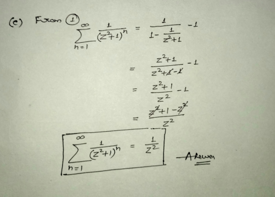 Ce) Foran -1 1- h= z2+1 - 1 *-Jt2 - L 2 z z2 11 2. Awer h=1 -IN 1
