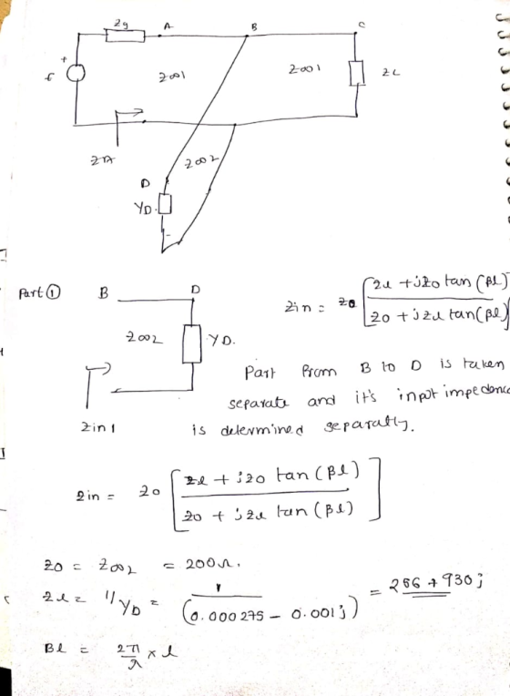A R 2-001 2 do Yo 2u +2o tan (CAL) -Part D n | 20 + J2 tan(pl) 2 002 is tuken B Io Promm Pait inpot impednke its and sepatat