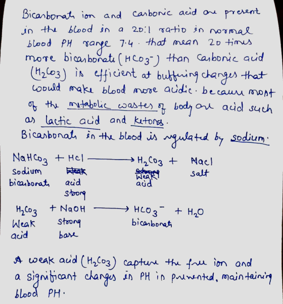 Canborn, on and can borvc acid upr in + blood in a 2D 1 Tatio in blood PH Could·maku-blood noe aak: becam Nont a) lachc aud