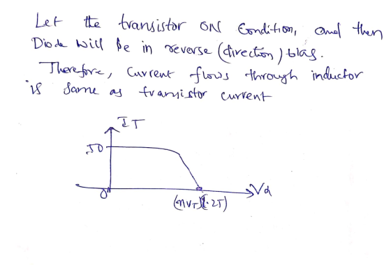 Let te tvansistor ON Dio d i e in everse (divec) blag . Gmdi-t, ana thun Cvrent fis Hrouh inductor fv aristor Curvent Ther fr