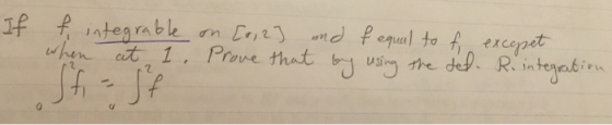 nd f equal to fİ^ercepet. f, integrable-nime) If rowe