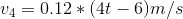 0.12 (4t-6)m/s