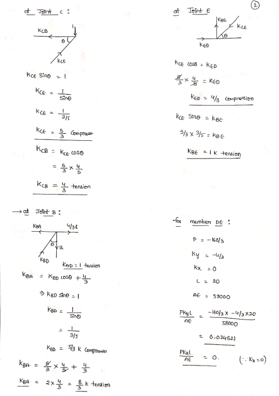 2 at Toint E |Кас e KCB kED Kce Cose =kep kce kcE Sine Кeр - Чв Сemреesi KCe= Sine Kre Sine kgc KCE = 5/3 x 3/5keC kCE = Gomp