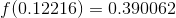 f(0.12216)0.390062