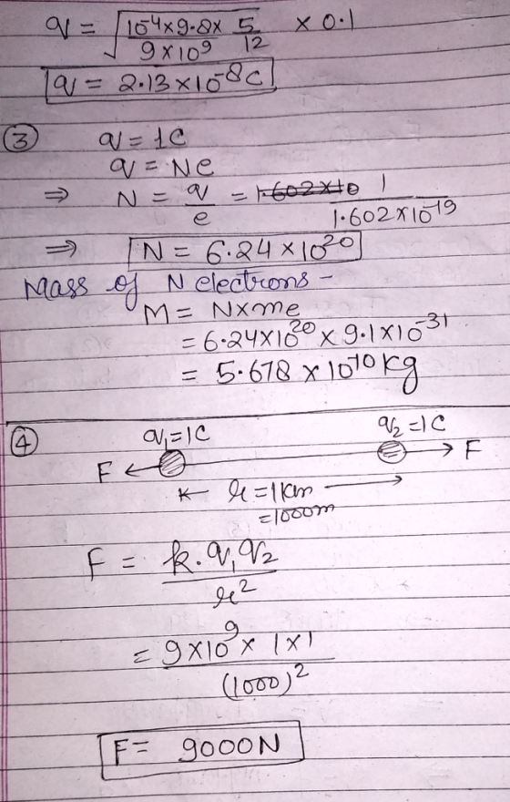V164x9-8x5x0 9 x 109 a/=2.12x10&c yNe N e J.602M1019 NE6.24x1o N electrons MENXme -6.24X16 x 9.1x10 5618 x 1610 X Mass 4 F K