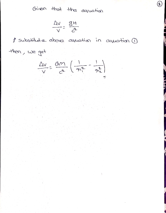 Given that the easuation Av H V Substitete above cauation then et Av G