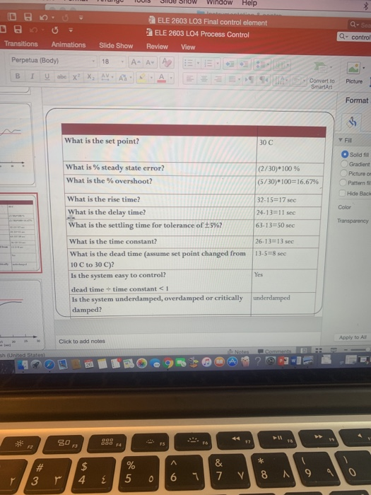 Window Help ELE 2603 LO3 Final control element Q-Sep ELE 2603 LO4 Process Control Q- control Transitions Animations Slide Sho