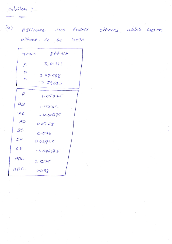 soution ackoy aPPeay to be (aye team Effeck 3.5962.5 AB Ас AD 1.43412 0.07 6S вс 6.096 BD ABC 3. 137 ABD 098