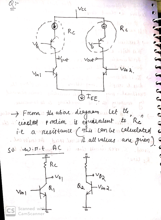 Vcc Rc Rc Vout. 00廿一 Vin Vim TEE RC Vol a s Scanned wi CamScan ner