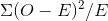 \Sigma (O-E)^{2} /E