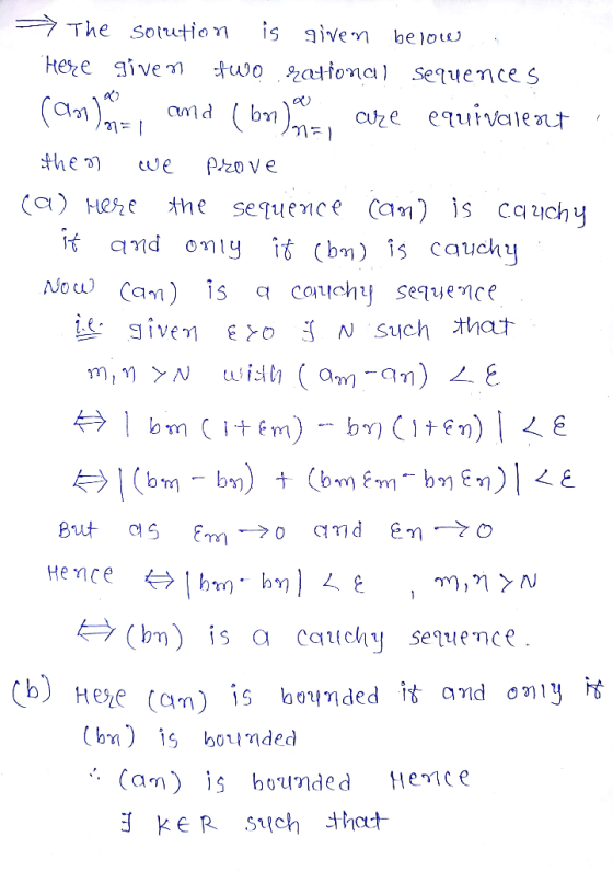→The so tution is 9iven be out, Hexe give zattona sequence s amd ()ene the sequence (am) s Cchy it aid onty id (bm) 1s cauck