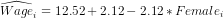 llage, = 12.52+2.12-2.12 * Female,
