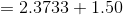 2.3733 + 1.50