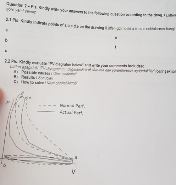 Kindly write your answers to the following question according to the drwg. 1Lütfen göre yaniıt veriniz 2.1 Pls. Kindly Indica