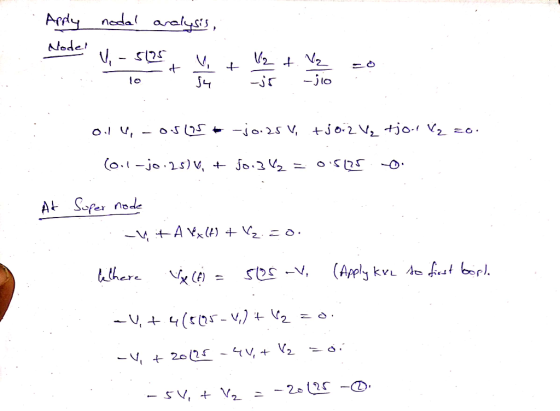 Ardy neda aralys, atodel - S25 jio o-2 V, tjor V2 -io.25 V (o.-jo 2s)v, +- こ0. (Apply lhere 4(r-V -V, V, -V, + 2o(25 - -2 25