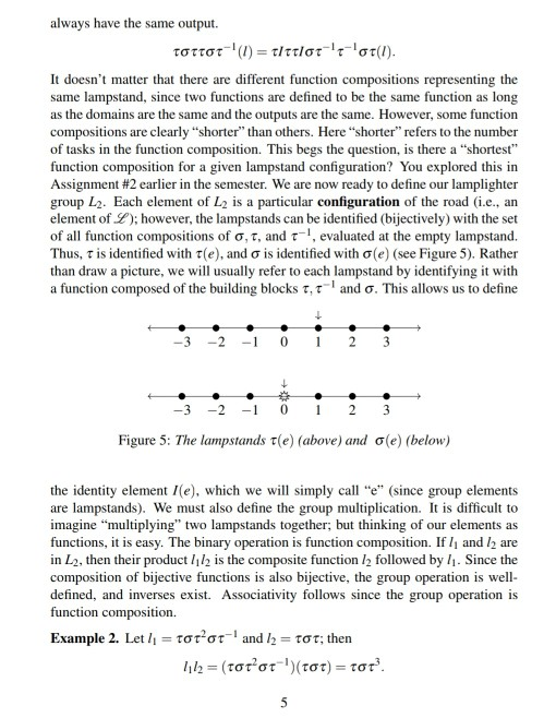 always have the same output. It doesnt matter that there are different function compositions representing the same lampstand