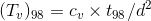 (T_v)_9_8=c_v\times t_9_8/d^2