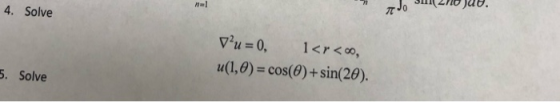n-1 4. Solve u(1,0) cos(0)+sin(20). 5. Solve
