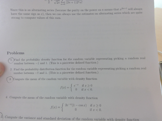 (2n 1)2nn! 2 V2T n=0 Since this is an alternating series (because the parity on the power on x means that will always have th