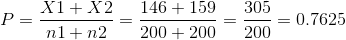 146-159-305 = 0.7625 X1+ X2 0.7625 nln2 200+200 200
