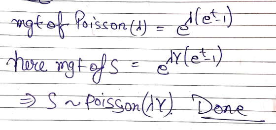 YGĻok, %↑.sson/4) うS ~ Poisson(N) -Done : 031e