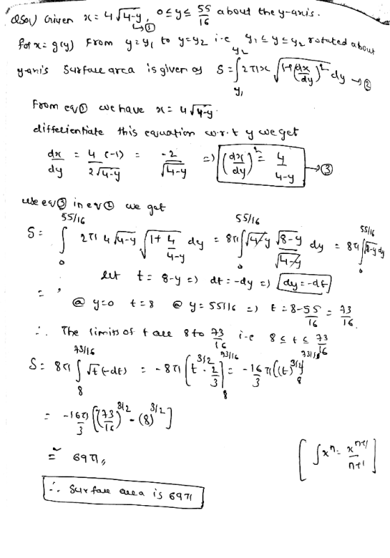 abача the y-auis. Tstuted a bou 1 fAx S 2T is glver o Gufaue arta Foom e y we have diffeeienhate tis cauoto wr t y we get - 2
