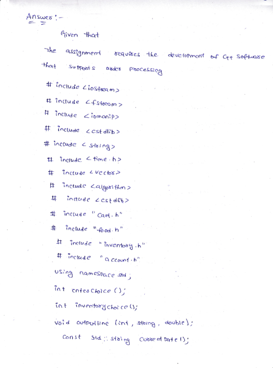 Answes Given that nne include ciostom> #inctu de Lfstocom > # include しcst dlib > # incude Siting> incru de time . b > # .nct