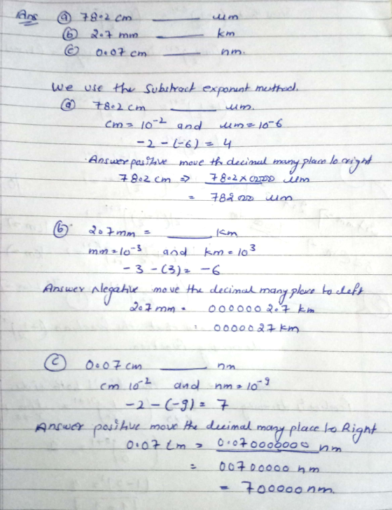 78.2 Cm km O.07 cm we use the Subthrack exponunt methocl. 1802 cm Cm 10 and -2--6) 4 Ansuer pase mave H decinul 7802 X O22 7
