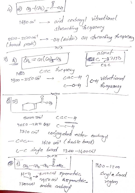 acid cobogy vibretional stocaching hequoncy (acidie o) 1690 co shcocny hagueny Cbooad prak A 1630 visationa C-4 29oo3150 DJ 4