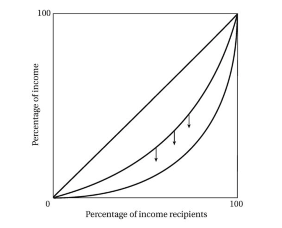 100 100 Percentage of income recipients Percentage of income