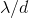 \lambda / d